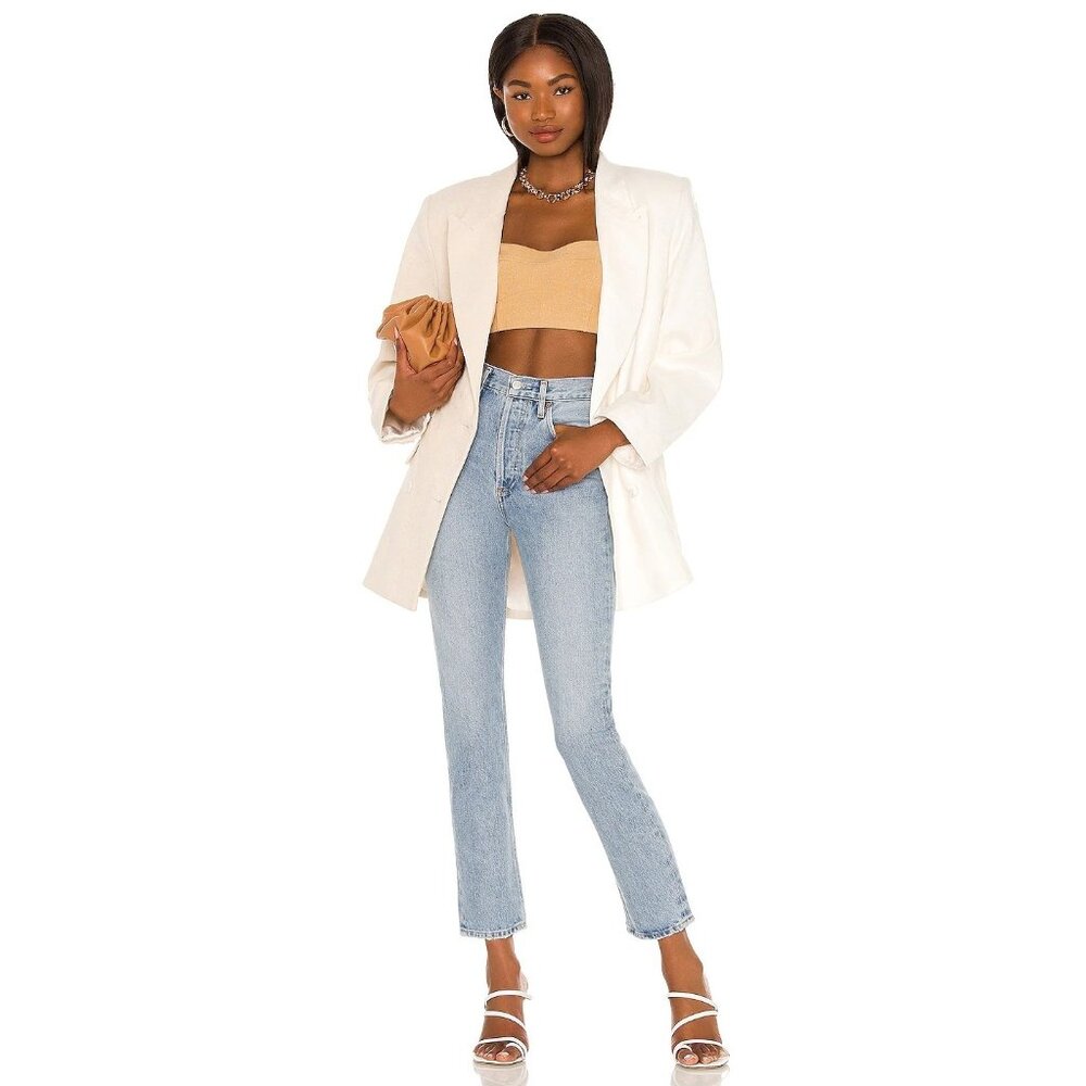 Revolve AGOLDE LA Jeans Riley High Rise Straight Crop Pants Womans Size 29